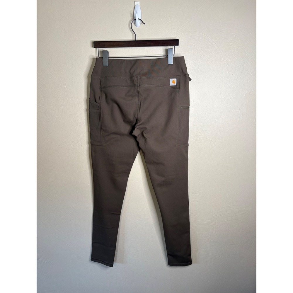 Carhartt Force Utility Leggings Womens M Tall Brown Ponte Knit Outdoor Hiking - Picture 6 of 11